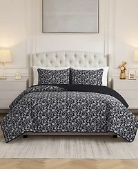 Bcbg Floral Vanna Velvet 3-Pc. Quilt Set, Full/Queen