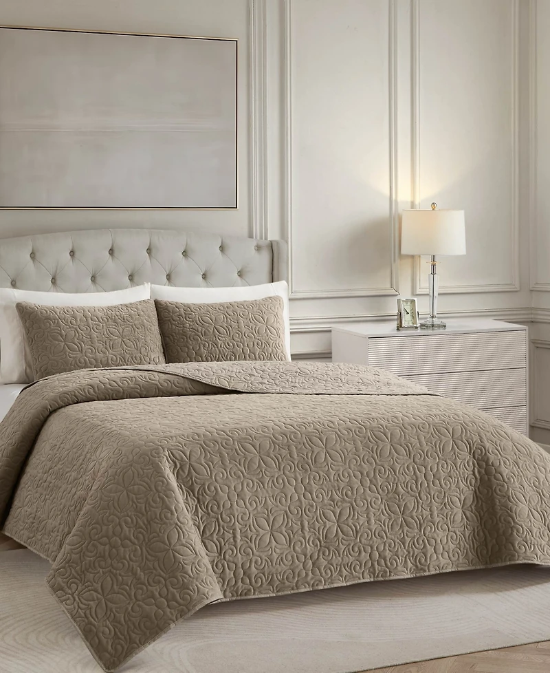Bcbg Astor Velvet 3-Pc. Quilt Set