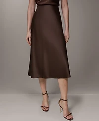 Donna Karan New York Petite A-Line Midi Skirt