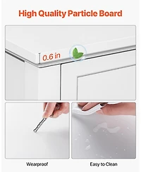 Gouun 9 Drawer Dresser, Wooden Chest of Drawers with Sliding and Anti