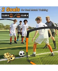 Happy Jump Soccer Goal 7'x5', 6.6 x3.3', 5'x3.6', 4'x3', 3'x2.2' Soccer Net for Kids Backyard