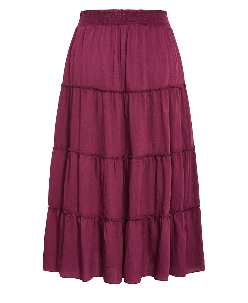 City Chic Women's Boho Tiered Maxi Skirt