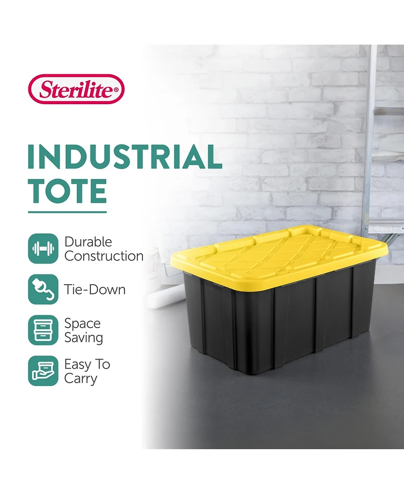 Sterilite Gallon Industrial Stackable Storage Tote Lidded Containers