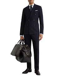 Reiss Men's Tailored-Fit Double-Breasted Textured Suit Blazer