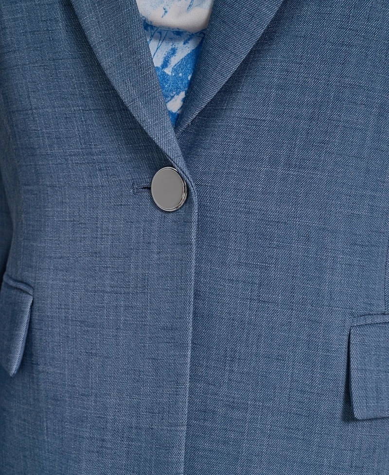 Calvin Klein Plus Size One-Button Notch Collar Jacket