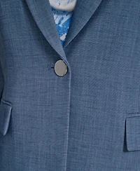 Calvin Klein Plus Size One-Button Notch Collar Jacket