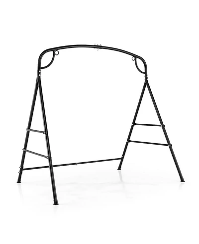 Gouun Heavy-Duty Metal A-Frame Swing Stand with 660 lbs Capacity and Dual Hanging Rings