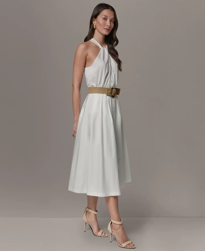 Donna Karan New York Women's Halter Neck Midi Dress