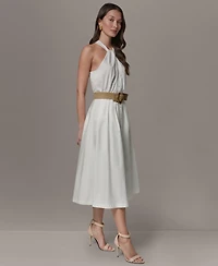 Donna Karan New York Women's Halter Neck Midi Dress