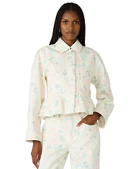 Steve Madden Women's Printed Collared Jacket
