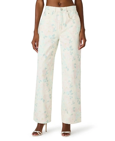 Steve Madden Women's Printed Straight-Fit Jeans