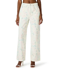 Steve Madden Women's Printed Straight-Fit Jeans