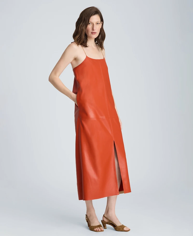 Kenneth Cole Women's Metal Strap Midi Slip Dress