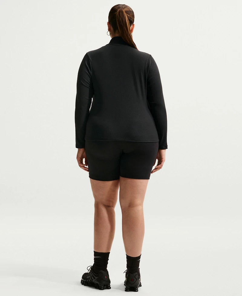 Nike Plus Chill Knit Quarter-Zip Long-Sleeve Top
