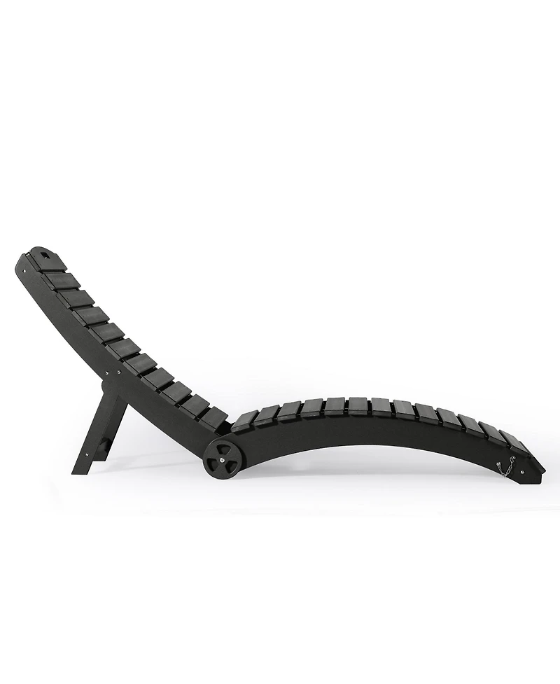 WestinTrends Outdoor Hdpe In-Pool Patio Chaise Lounge Chair With Wheels