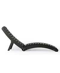 WestinTrends Outdoor Hdpe In-Pool Patio Chaise Lounge Chair With Wheels