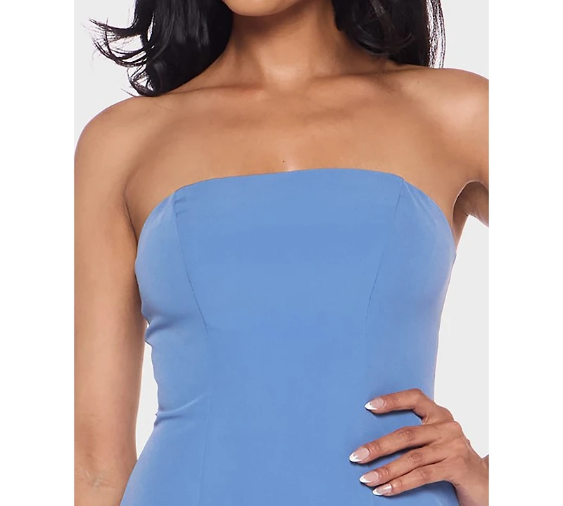 Alex & Sophia Juniors' Strapless Layered-Hem Fit Flare Dress