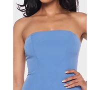 Alex & Sophia Juniors' Strapless Layered-Hem Fit Flare Dress