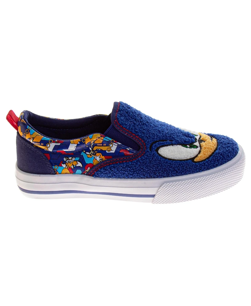 Sonic The Hedgehog Little Boys Toddlers/Little Slip-On Canvas Shoes