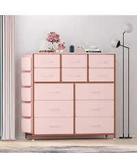 gaomon Dresser for Bedroom with 12 Drawer, Dressers and Chests of Drawers for Hallway, Storage Organizer Unit with Fabric, Sturdy Metal Frame.