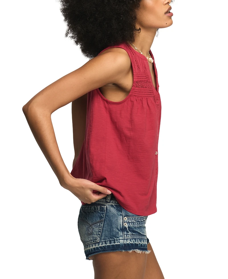 Lucky Brand Women's V-Neck Sleeveless Top