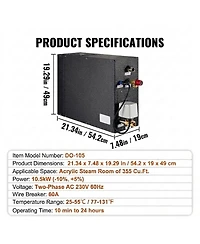 Sugift 10.5 kW Steam Shower Generator with Custom Heating and 24h Timer for Home Use