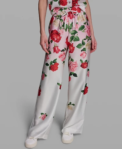 Karl Lagerfeld Paris Women's Printed Pull-On Pants