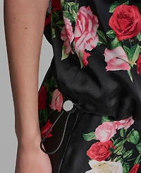 Karl Lagerfeld Paris Women's Printed Short-Sleeve Top