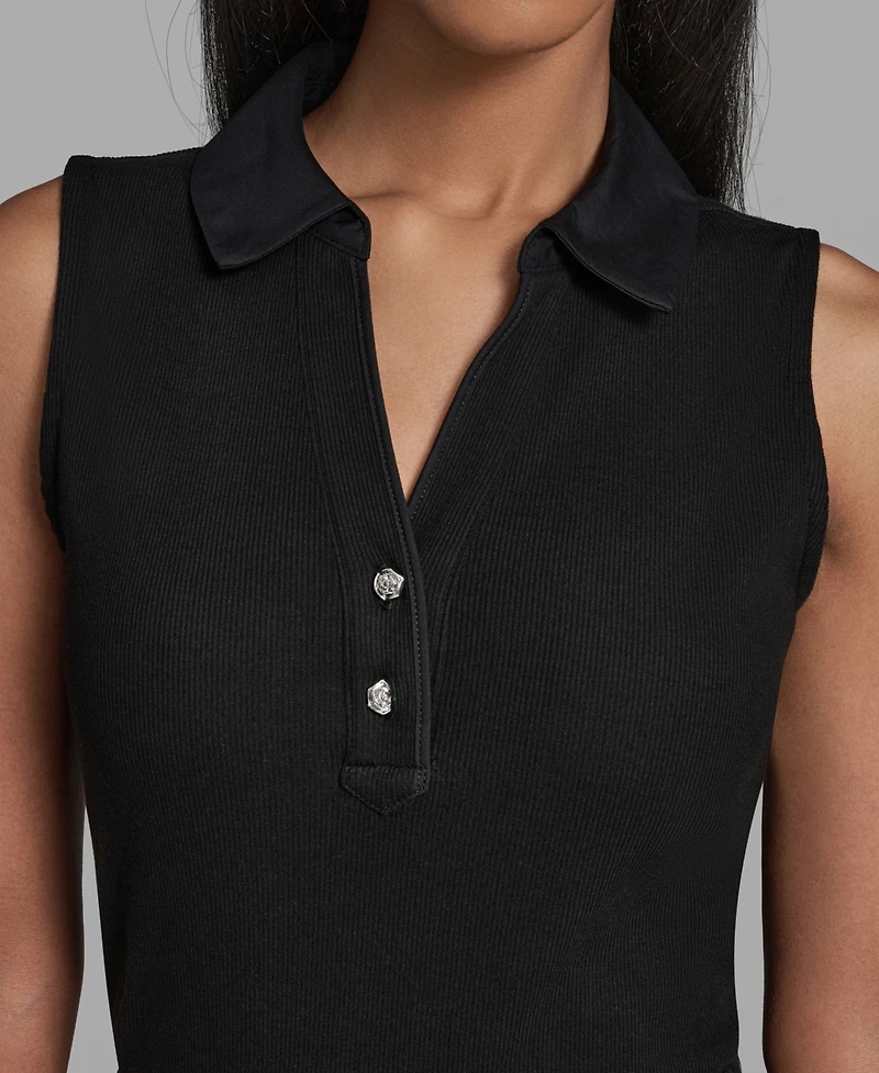 Karl Lagerfeld Paris Women's Collared Tank Dress