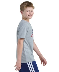 adidas Boys' 8-20 Short-Sleeve Usa Flag Logo T-Shirt