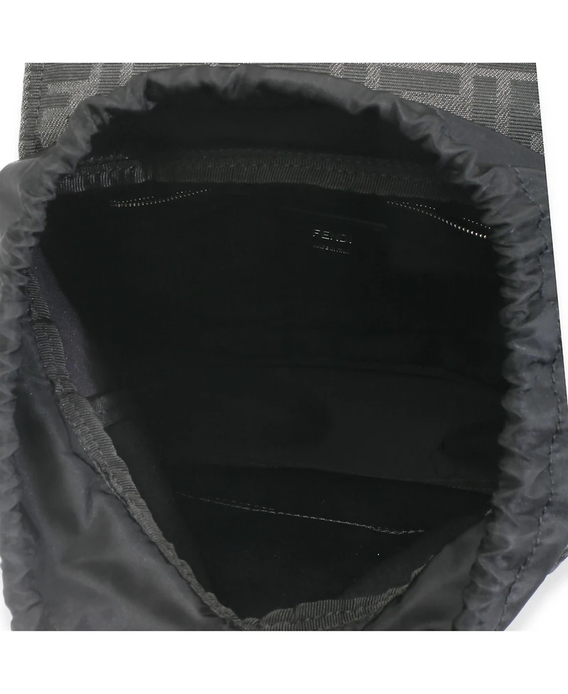 Pre-Owned Fendi Black Zucca Canvas Small Fendiness Crossbody Bag