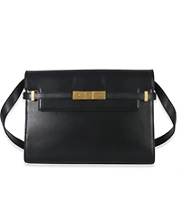 Pre-Owned Saint Laurent Black Calfskin Medium Manhattan Shoulder Bag