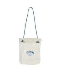 Pre-Owned HERMES Bleu Jean Epsom Ecru Toile Aline Grooming Pm