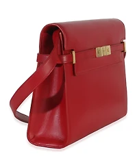 Pre-Owned Saint Laurent Red Calfskin Medium Manhattan Shoulder