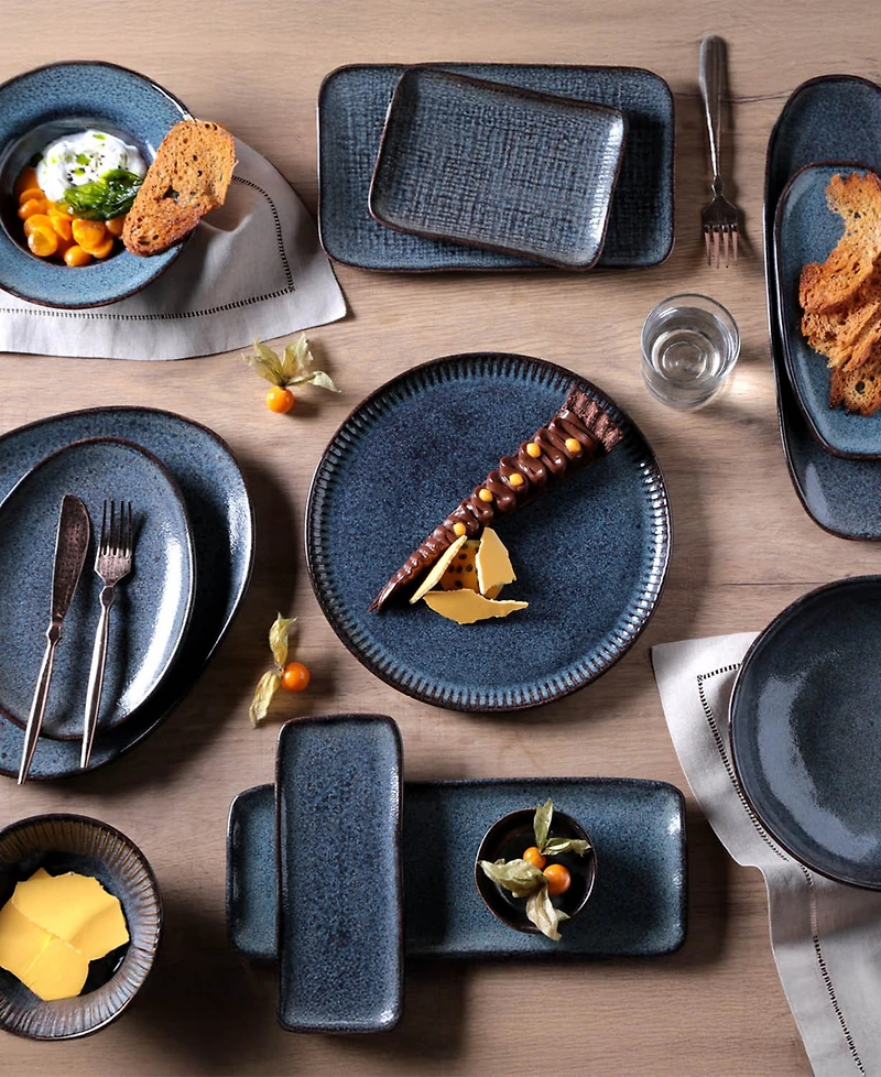 Porto Brasil Stoneware Linhas Dinner Plates