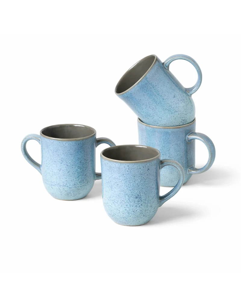 Porto Brasil Stoneware Coup Mugs, Set of 4