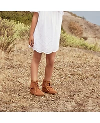 Minnetonka Little Girls Kids' Suede Tramper Lace Up Boots