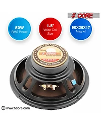 5 Core 8" Subwoofer 1000W Dual Cone Car Audio Sub Woofer 4 Ohm Deep Bass Replacement Loud Speaker