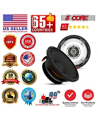 5 Core 10" Subwoofer Speaker 300W Rms Full Range Car Audio Sub Woofer 4 Ohm Bass Replacement Driver