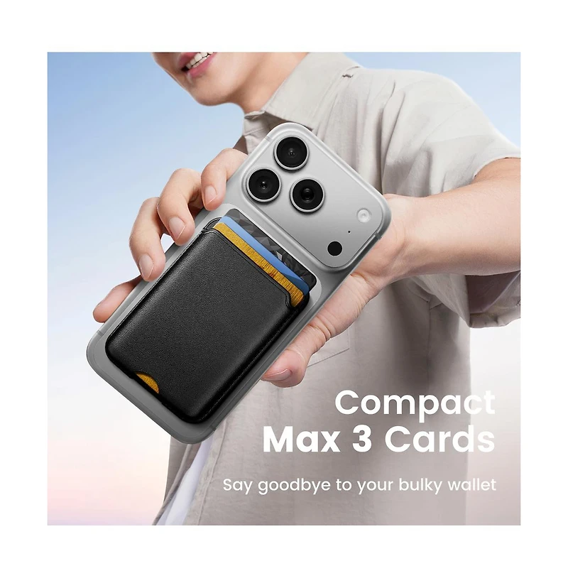 Artudatech 2-Pack Leather MagSafe 3 Card Rfid Wallet