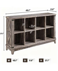 Yigii 8 Cube Storage Organizer - Farmhouse Modern Design for Home Office,Easy Assembly