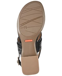 Rockport Women's Ofera Low Block Heel Thong Slingback Sandals