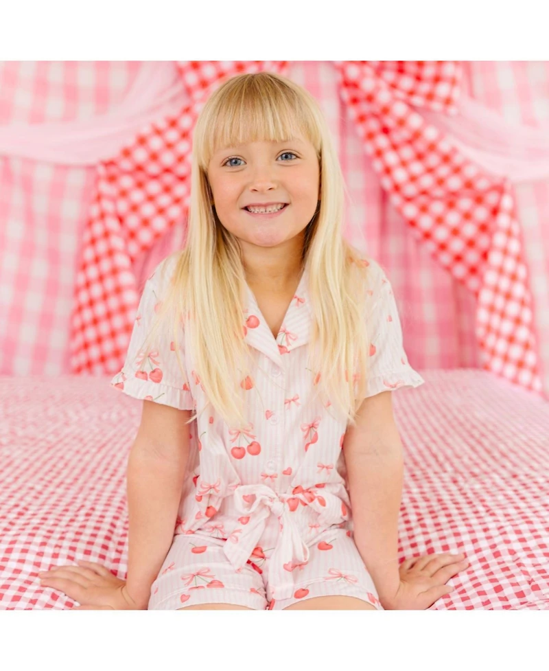Sweet Wink Toddler Girls Cherry Bows Lounge Set