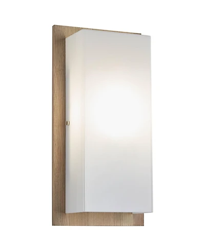 360 Lighting Lucero High Ash Wood Finish Modern Panel Wall Sconce