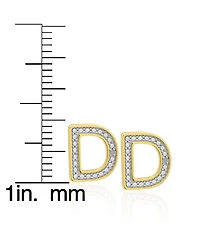 Macy's Diamond Accent 0.01 ct. t. w. Initial 'S' Stud Earrings