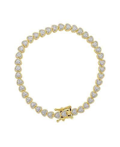 Macy's Diamond Accent 0.005 ct. t. w. Heart Link Bracelet