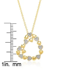 Macy's Diamond Accent 0.005 ct. t. w. Heart of Hearts Pendant, 18'' Necklace