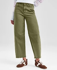 And Now This Women's High-Rise Washed Barrel-Leg Jeans, Exclusively at Macy's
