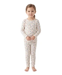 MeMoi Little Girls 2 Piece "Candied Hearts" Pointelle Pull-On Lounge Set