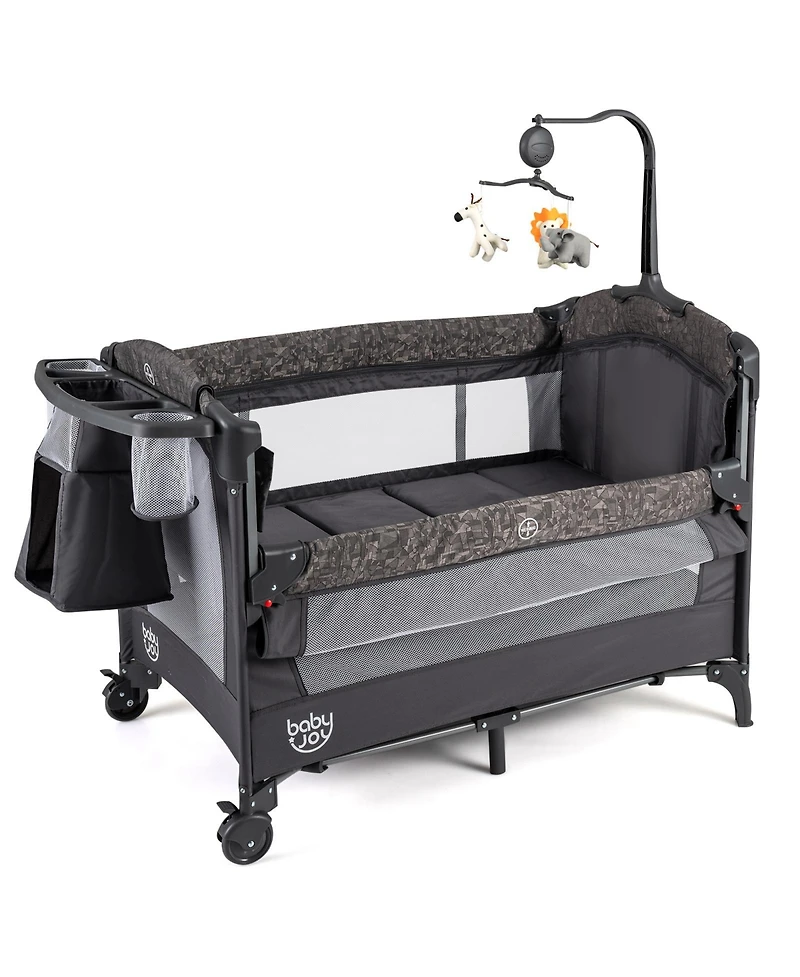 Sugift 5 in 1 Bedside Bassinet with Diaper Changer and Mattress